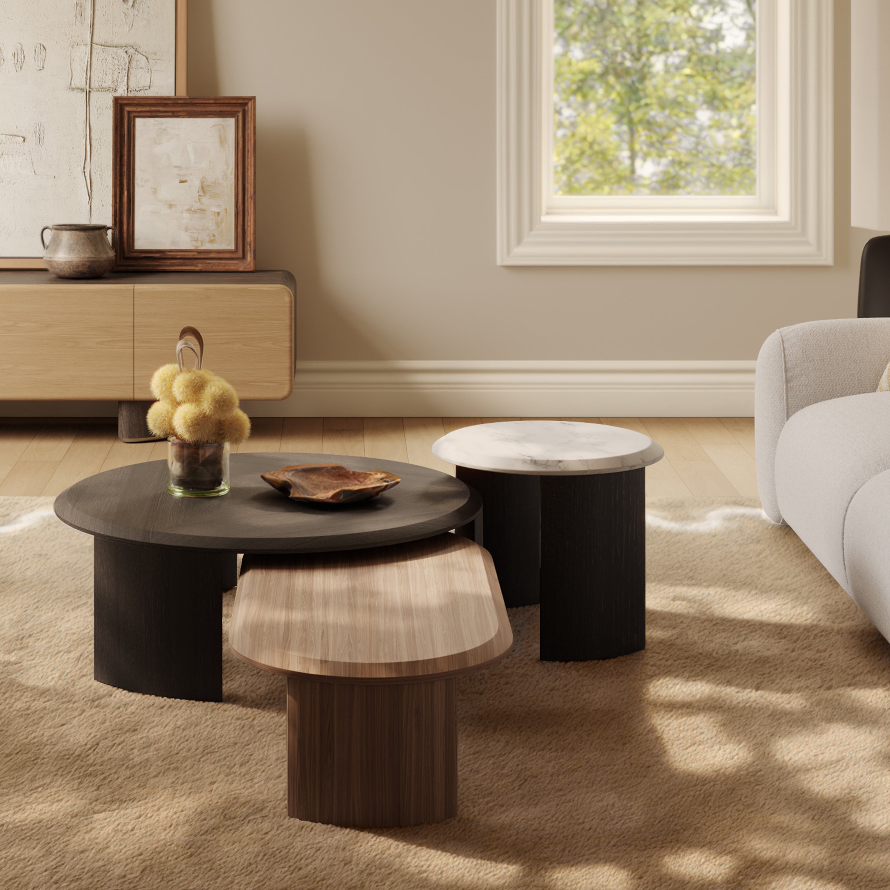 Quadro Marble Side Table